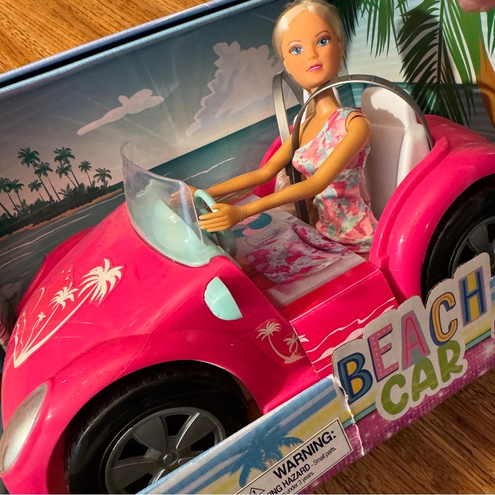 New in box, Steffi Love beach car and doll